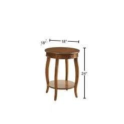 Alysa 24 in. Height Walnut Wooden End Table by Benjara -Cheap Benjara Store walnut brown benjara end side tables bm154575 40 1000