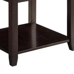 22 in. Walnut Brown Wooden End Table with Drawer and Bottom Shelf by Benjara -Cheap Benjara Store walnut brown benjara end side tables bm184979 1f 1000