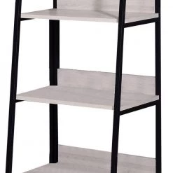37 in. Washed White and Black Wooden 3-Shelf Bookcase by Benjara -Cheap Benjara Store washed white and black benjara bookcases bookshelves bm211103 1f 1000