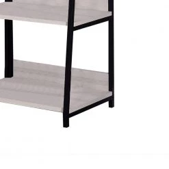 37 in. Washed White and Black Wooden 3-Shelf Bookcase by Benjara -Cheap Benjara Store washed white and black benjara bookcases bookshelves bm211103 c3 1000