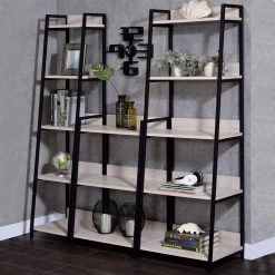 67 in. H Washed White and Black Wooden 5-Shelf Accent Bookcase by Benjara 11 67 in. H Washed White and Black Wooden 5-Shelf Accent Bookcase by Benjara -Cheap Benjara Store washed white and black benjara bookcases bookshelves bm211104 31 1000