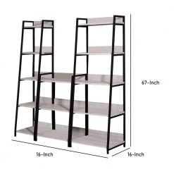 67 in. H Washed White and Black Wooden 5-Shelf Accent Bookcase by Benjara 10 67 in. H Washed White and Black Wooden 5-Shelf Accent Bookcase by Benjara -Cheap Benjara Store washed white and black benjara bookcases bookshelves bm211104 44 1000