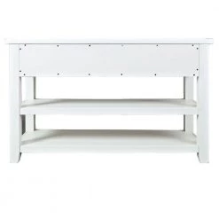 50 in. Weathered White Standard Rectangle Wood Console Table with 3-Drawers by Benjara -Cheap Benjara Store weathered white benjara console tables bm183979 1f 1000