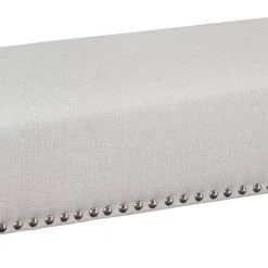 44 in. W White and Black Fabric Upholstered Accent Bench with Nail head Trim by Benjara 9 44 in. W White and Black Fabric Upholstered Accent Bench with Nail head Trim by Benjara -Cheap Benjara Store white and black benjara bedroom benches bm207199 1f 1000