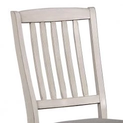 Antique White and Gray Slatted Back Side Chair with Fabric Seat (Set of 2) by Benjara -Cheap Benjara Store white and gray benjara dining chairs bm183258 4f 1000