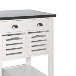 White and Silver Wooden Kitchen Cart with Caster Wheels and 4-Drawers by Benjara 9 White and Silver Wooden Kitchen Cart with Caster Wheels and 4-Drawers by Benjara -Cheap Benjara Store white and silver benjara kitchen carts bm144038 1f 1000