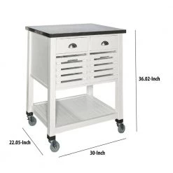 White and Silver Wooden Kitchen Cart with Caster Wheels and 4-Drawers by Benjara 10 White and Silver Wooden Kitchen Cart with Caster Wheels and 4-Drawers by Benjara -Cheap Benjara Store white and silver benjara kitchen carts bm144038 44 1000