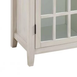 15.75 in. L x 36 in. W x 38 in. H White Wooden 2-Door Cabinet with Four Storage Compartments by Benjara -Cheap Benjara Store white benjara accent cabinets bm144072 1f 1000