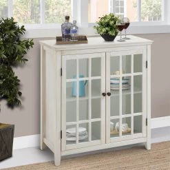 15.75 in. L x 36 in. W x 38 in. H White Wooden 2-Door Cabinet with Four Storage Compartments by Benjara -Cheap Benjara Store white benjara accent cabinets bm144072 31 1000