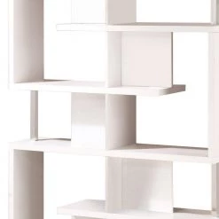 63.25 in. White Wood 8-shelf Accent Bookcase with Open Back by Benjara -Cheap Benjara Store white benjara bookcases bookshelves bm156246 1f 1000
