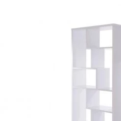 71 in. H White Wooden Rectangular Cube Bookcase with Eight Compartments by Benjara -Cheap Benjara Store white benjara bookcases bookshelves bm163555 4f 1000