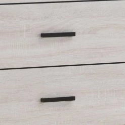 5-Drawer White Chest of Drawers with Metal Bar Pulls (44.75 in. H x 31.5 in. W x 16.25 in. L) by Benjara -Cheap Benjara Store white benjara chest of drawers bm242655 77 1000