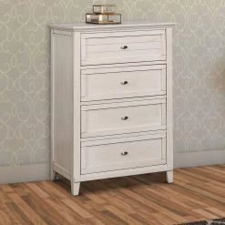 41.75 in. H x 29 in. W x 17 in. L Antique White Chest with 4-Drawers and Metal Pulls by Benjara 15 41.75 in. H x 29 in. W x 17 in. L Antique White Chest with 4-Drawers and Metal Pulls by Benjara -Cheap Benjara Store white benjara chest of drawers bm252422 31 1000