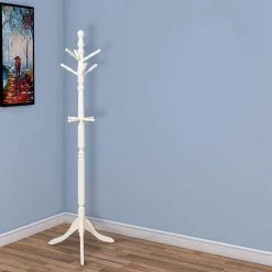 Prismo White Transitional Style Coat Rack by Benjara -Cheap Benjara Store white benjara coat racks bm122987 31 1000