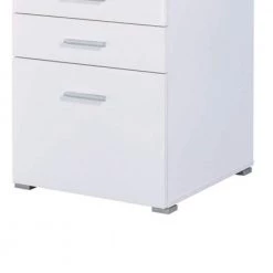 Superb 30 in. H White Metal Office Desk with Reversible Set Up by Benjara -Cheap Benjara Store white benjara computer desks bm156249 1f 1000