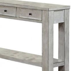 64 in. White Standard Rectangle Wood Console Table with 4-Drawers by Benjara -Cheap Benjara Store white benjara console tables bm203959 4f 1000