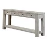 64 in. White Standard Rectangle Wood Console Table with 4-Drawers by Benjara