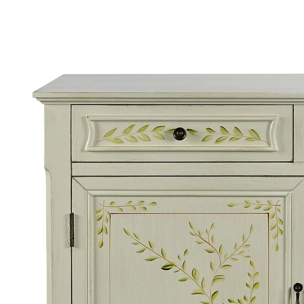 41 in. White Standard Rectangle Wood Console Table with 2-Drawers by Benjara 2 41 in. White Standard Rectangle Wood Console Table with 2-Drawers by Benjara - Image 2