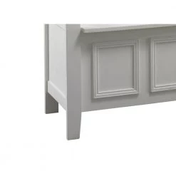 46 in. W White Wooden Storage Bench with Flip Top Seat and Ladder Style Back by Benjara -Cheap Benjara Store white benjara dining benches bm16797 1f 1000