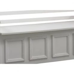 46 in. W White Wooden Storage Bench with Flip Top Seat and Ladder Style Back by Benjara -Cheap Benjara Store white benjara dining benches bm16797 4f 1000