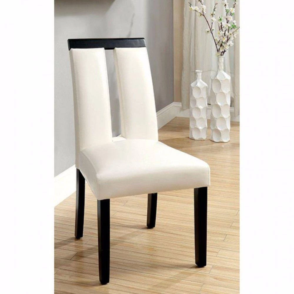 Luminar Black Contemporary Side Chair With white California Foam (Set of 2) by Benjara 4 Luminar Black Contemporary Side Chair With white California Foam (Set of 2) by Benjara - Image 4