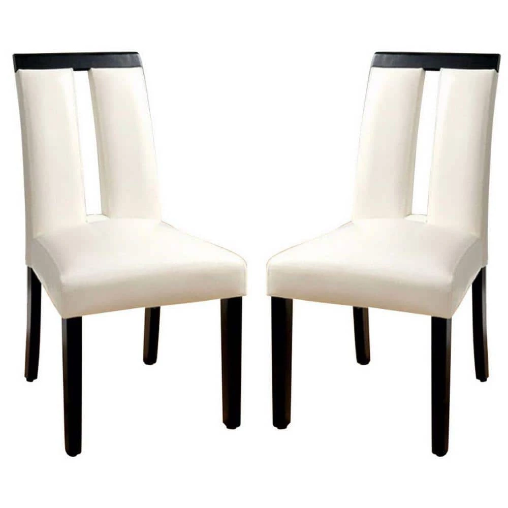 Luminar Black Contemporary Side Chair With white California Foam (Set of 2) by Benjara 1 Luminar Black Contemporary Side Chair With white California Foam (Set of 2) by Benjara