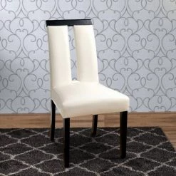 Luminar Black Contemporary Side Chair With white California Foam (Set of 2) by Benjara 6 Luminar Black Contemporary Side Chair With white California Foam (Set of 2) by Benjara -Cheap Benjara Store white benjara dining chairs bm131300 c3 1000