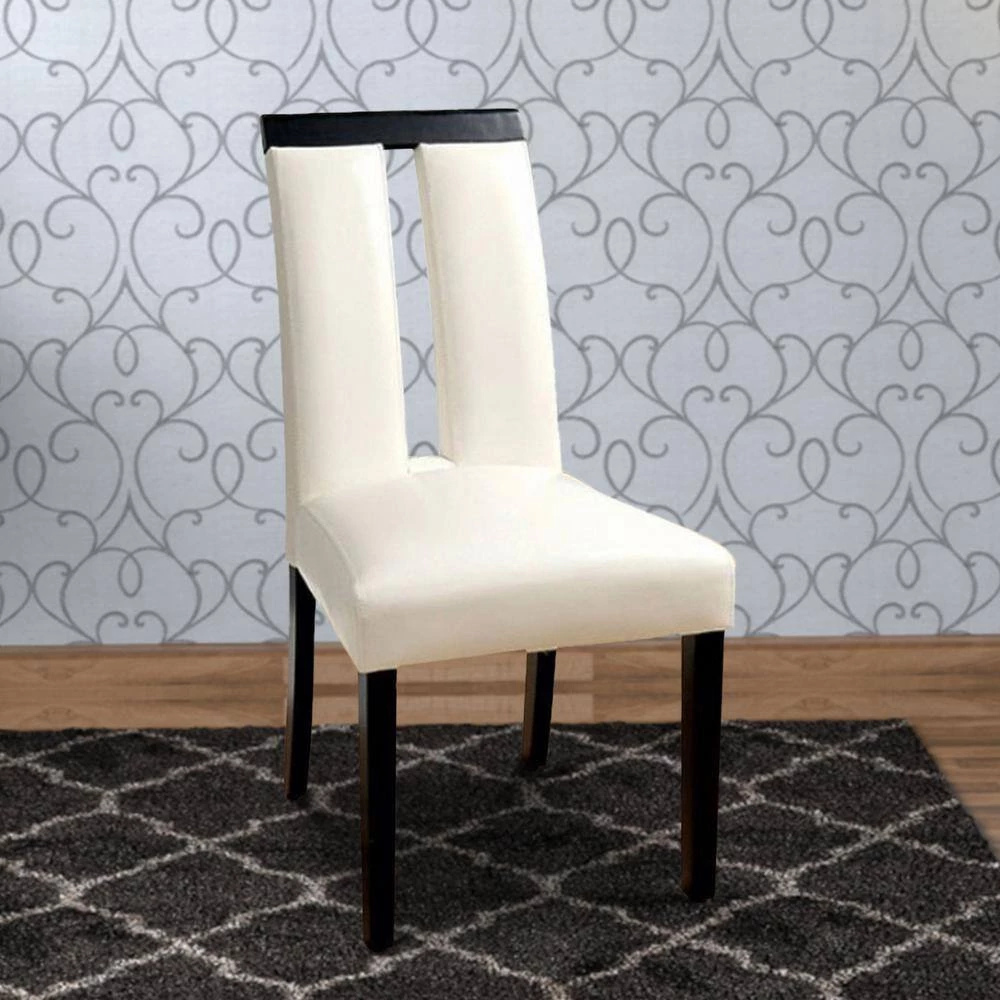 Luminar Black Contemporary Side Chair With white California Foam (Set of 2) by Benjara 3 Luminar Black Contemporary Side Chair With white California Foam (Set of 2) by Benjara - Image 3