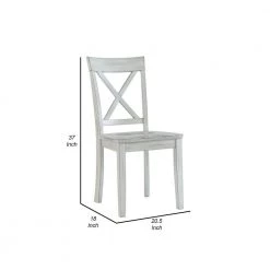 White Wooden Dining Chair with X Shaped Back (Set of 2) by Benjara 10 White Wooden Dining Chair with X Shaped Back (Set of 2) by Benjara -Cheap Benjara Store white benjara dining chairs bm239757 44 1000