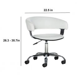 White Leatherette Bucket Seat Drafting Desk Chair with Casters by Benjara 10 White Leatherette Bucket Seat Drafting Desk Chair with Casters by Benjara -Cheap Benjara Store white benjara drafting chairs bm232504 44 1000