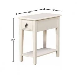 23 in.Smart Looking White Side Table by Benjara -Cheap Benjara Store white benjara end side tables bm157268 40 1000