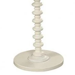 17 in. W White Round Wooden Side Table with Turned Base by Benjara -Cheap Benjara Store white benjara end side tables bm157294 4f 1000