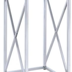 Fine Looking White and Silver Metal Accent Table by Benjara -Cheap Benjara Store white benjara end side tables bm160189 1f 1000