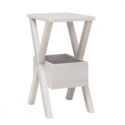 20 in. Oak White Square Wooden Side End Table with Box Shelf and Crossed Legs by Benjara 13 20 in. Oak White Square Wooden Side End Table with Box Shelf and Crossed Legs by Benjara -Cheap Benjara Store white benjara end side tables bm279742 31 1000