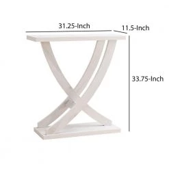 31.25 in. Wood White Oak Modern Rectangular Wooden Console Sofa Side Table with Artisan Curved Legs by Benjara 12 31.25 in. Wood White Oak Modern Rectangular Wooden Console Sofa Side Table with Artisan Curved Legs by Benjara -Cheap Benjara Store white benjara end side tables bm279756 44 1000