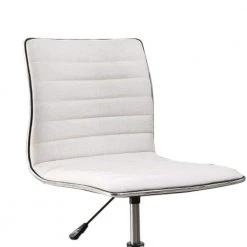 Contemporary White Polyurethane Seat Polyester Mid Back Desk Chair by Benjara 11 Contemporary White Polyurethane Seat Polyester Mid Back Desk Chair by Benjara -Cheap Benjara Store white benjara executive chairs bm159081 c3 1000