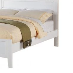 Fantastic White Wooden Full Bed by Benjara -Cheap Benjara Store white benjara loft beds bm171657 1f 1000