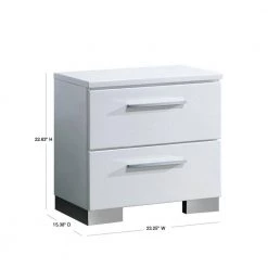 Contemporary 2-Drawer White Wooden Nightstand by Benjara 9 Contemporary 2-Drawer White Wooden Nightstand by Benjara -Cheap Benjara Store white benjara nightstands bm123071 40 1000
