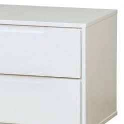 White 2-Drawer Wooden Nightstand with Recessed Drawer Fronts 17 in. L x 23.63" W x 24" H by Benjara -Cheap Benjara Store white benjara nightstands bm123114 4f 1000