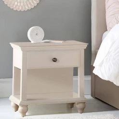 Poplar Wood White Spacious Storage Nightstand by Benjara -Cheap Benjara Store white benjara nightstands bm171574 76 1000