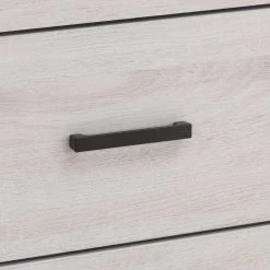 2-Drawer White Nightstand with Metal Bar Pulls 23.5 in. H x 21.75 in. W x 16.25 in. L by Benjara -Cheap Benjara Store white benjara nightstands bm242652 1f 1000