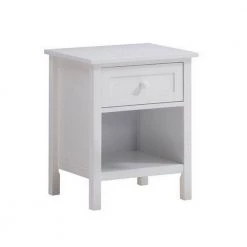 Glossy White Single Drawer Solid Wood Nightstand with Open Shelf (20" L x 17" W x 24" H) by Benjara 13 Glossy White Single Drawer Solid Wood Nightstand with Open Shelf (20" L x 17" W x 24" H) by Benjara -Cheap Benjara Store white benjara nightstands bm279145 31 1000