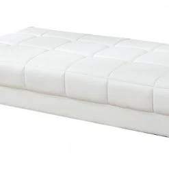 Modish Bonded White Leather Ottoman by Benjara 14 Modish Bonded White Leather Ottoman by Benjara -Cheap Benjara Store white benjara ottomans bm166758 76 1000