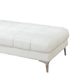 Modish Bonded White Leather Ottoman by Benjara 13 Modish Bonded White Leather Ottoman by Benjara -Cheap Benjara Store white benjara ottomans bm166758 fa 1000