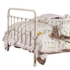 White Sophisticated Metal Queen Bed by Benjara -Cheap Benjara Store white benjara platform beds bm123749 4f 1000