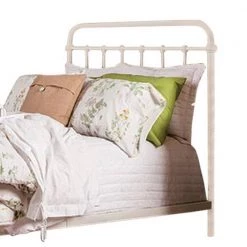 White Sophisticated Metal Queen Bed by Benjara -Cheap Benjara Store white benjara platform beds bm123749 c3 1000