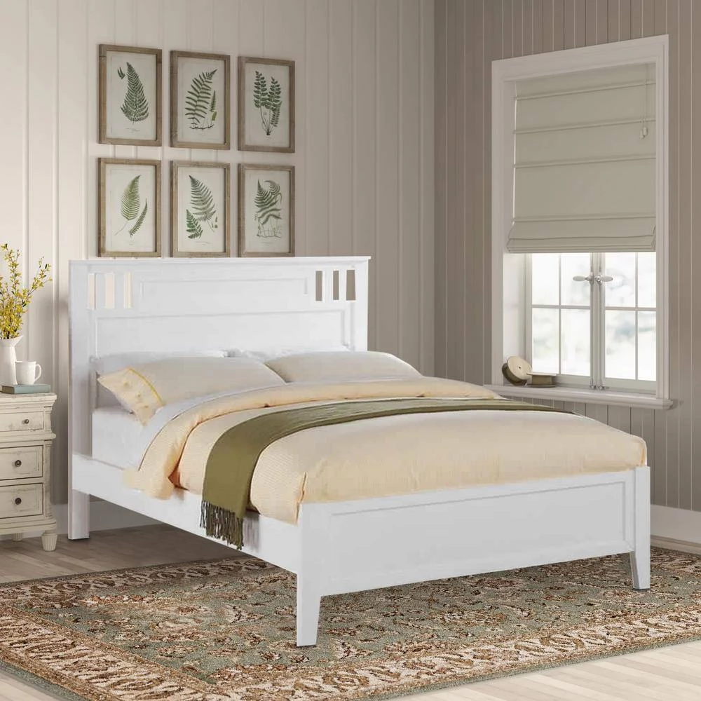 Marvellous White Wooden Finish Twin Bed by Benjara 7 Marvellous White Wooden Finish Twin Bed by Benjara - Image 7