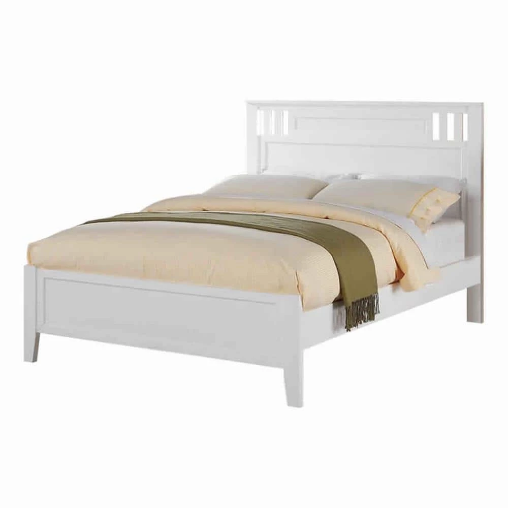 Marvellous White Wooden Finish Twin Bed by Benjara 1 Marvellous White Wooden Finish Twin Bed by Benjara