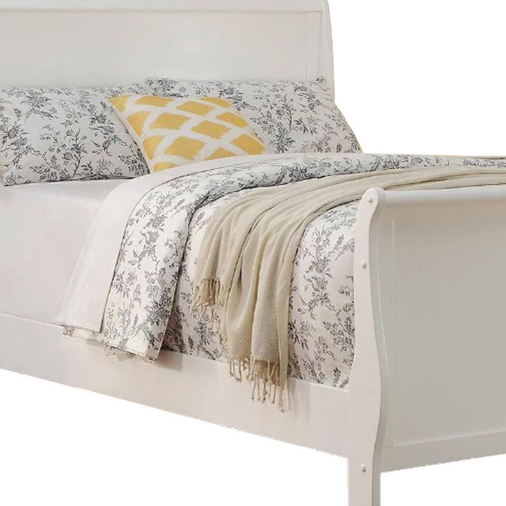 Spellbinding Clean White Wooden Twin Bed by Benjara 6 Spellbinding Clean White Wooden Twin Bed by Benjara - Image 6