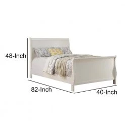 Spellbinding Clean White Wooden Twin Bed by Benjara 15 Spellbinding Clean White Wooden Twin Bed by Benjara -Cheap Benjara Store white benjara sleigh beds bm168419 44 1000